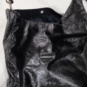 YSL Black Patent Leather Roady Shoulder Bag